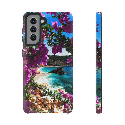 Impact Resistant, Bougainvillea Seaview, Cute Phone Cases for Samsung S24, S23, S22, S21, IPhone 15 pro Iphone 14 pro Iphone 13 IPhone 12 Iphone 11