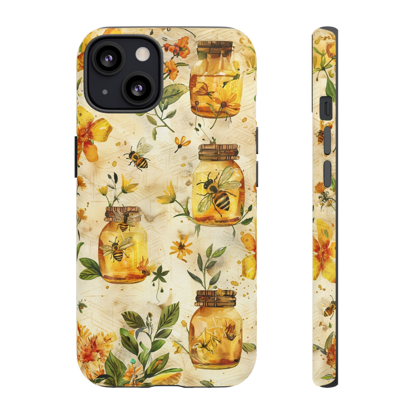 Impact Resistant, Honey Bees, Cute Phone Cases for Samsung S24, S23, S22, S21, IPhone 15 pro Iphone 14 pro Iphone 13 IPhone 12 Iphone 11