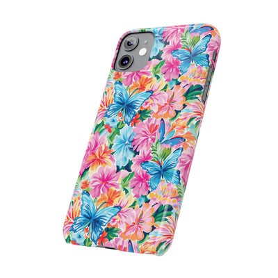 Slim Butterflies Flowers Gift for Her Cute Phone Cases for Iphone 16 Pro Max | iPhone 15 Case | iPhone 15 Pro Max Case, Iphone 14, 13, 12, 11, 10, 8, 7