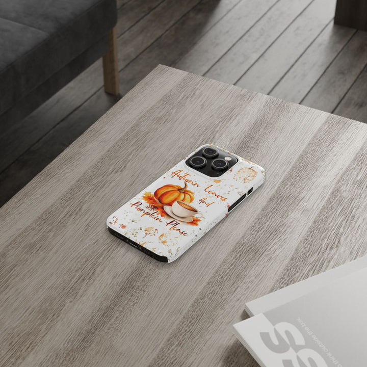 Slim Fall Leaves and Pumpkins Slim Cute Phone Cases for Iphone | iPhone 15 Case | iPhone 15 Pro Max Case, Iphone 14, Iphone 14 Pro Max, Iphone 13 - Studio40ParkLane