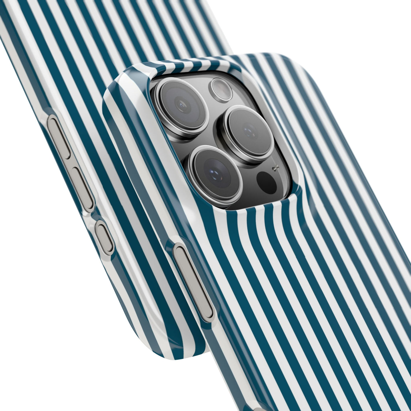 Slim Teal Blue Striped Cute Phone Case for Iphone 16 - | iPhone 15 Pro Max Case | iPhone 14 Case Iphone 13 12 11 10 9 8 7 X XS Gift for Her - Studio40ParkLane