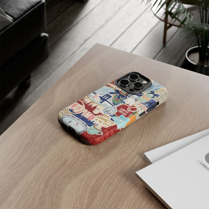 New York Winter Coquette Collage Tough Premium Phone Case - For iPhone 17 Pro Max iPhone 16 Pro iPhone 15 Iphone 14 Plus 13 Pro 12 11 10 XR