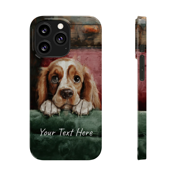 Slim Personalized Cute iPhone Cases - | iPhone 15 Case | iPhone 15 Pro Max Case, Iphone 14 Case, Iphone 14 Pro Max, Iphone 13, Cocker Spaniel Dog - Studio40ParkLane