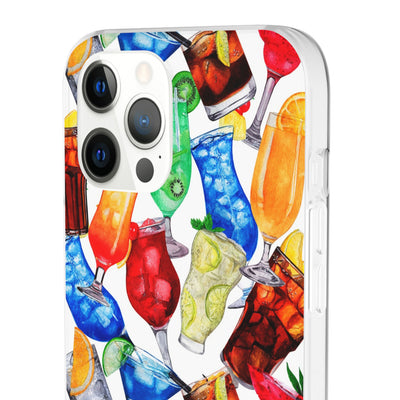 Cute Flexi Phone Cases, For Iphones and Samsung Galaxy Phones, Tropical Summer Fruit Cocktails, Galaxy S23 Phone Case, Samsung S22 Case, Samsung S21, Iphone 15, Iphone 14, Iphone 13