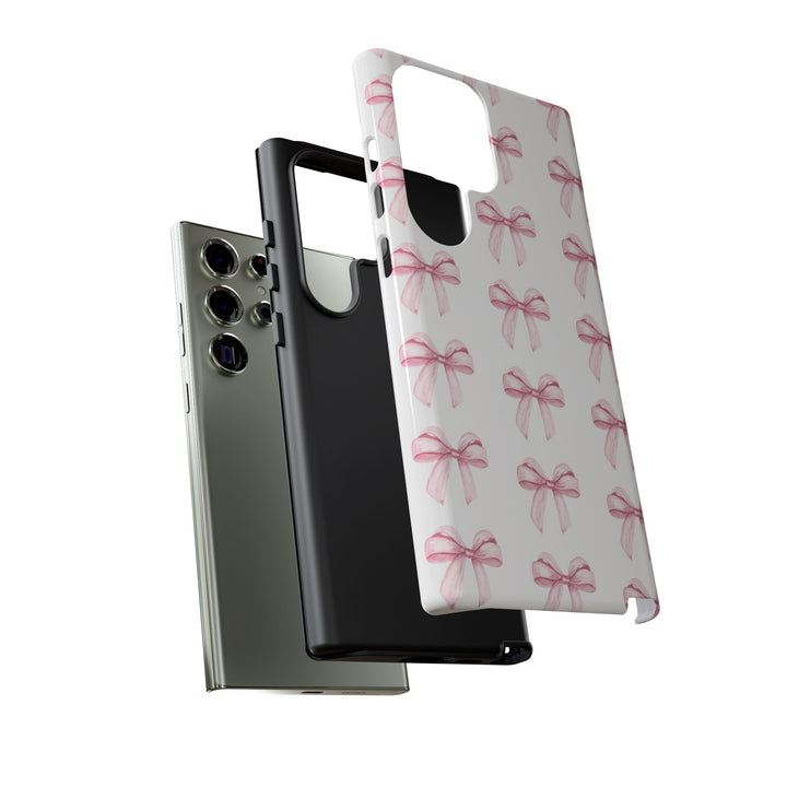 Pink Bows Cute Phone Case, for IPhone 16 Pro Max | Iphone 15, Iphone 14, IPhone 13 Case, 11 8 7, Samsung Galaxy S24, S23, S22, S21, 2 Layer Protection - Studio40ParkLane
