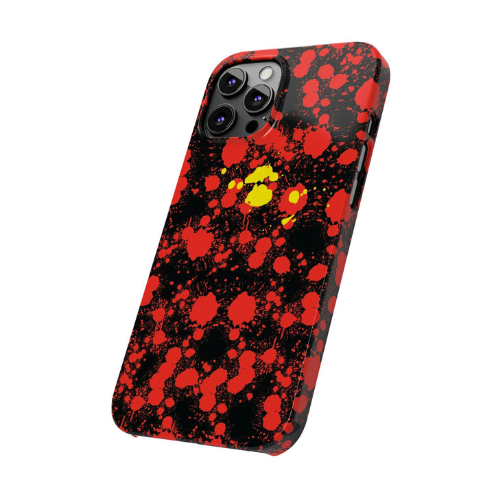 Slim Cute Phone Cases for Iphone - | iPhone 15 Case | iPhone 15 Pro Max Case, Iphone 14 Case, Iphone 14 Pro Max, Iphone 13, Red Yellow Paint Splash - Studio40ParkLane