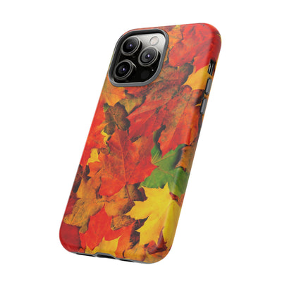 Fall Leaves Impact Resistant, Cute Phone Cases for Samsung S24, S23, S22, S21, IPhone 15 pro Iphone 14 pro Iphone 13 IPhone 12 Iphone 11