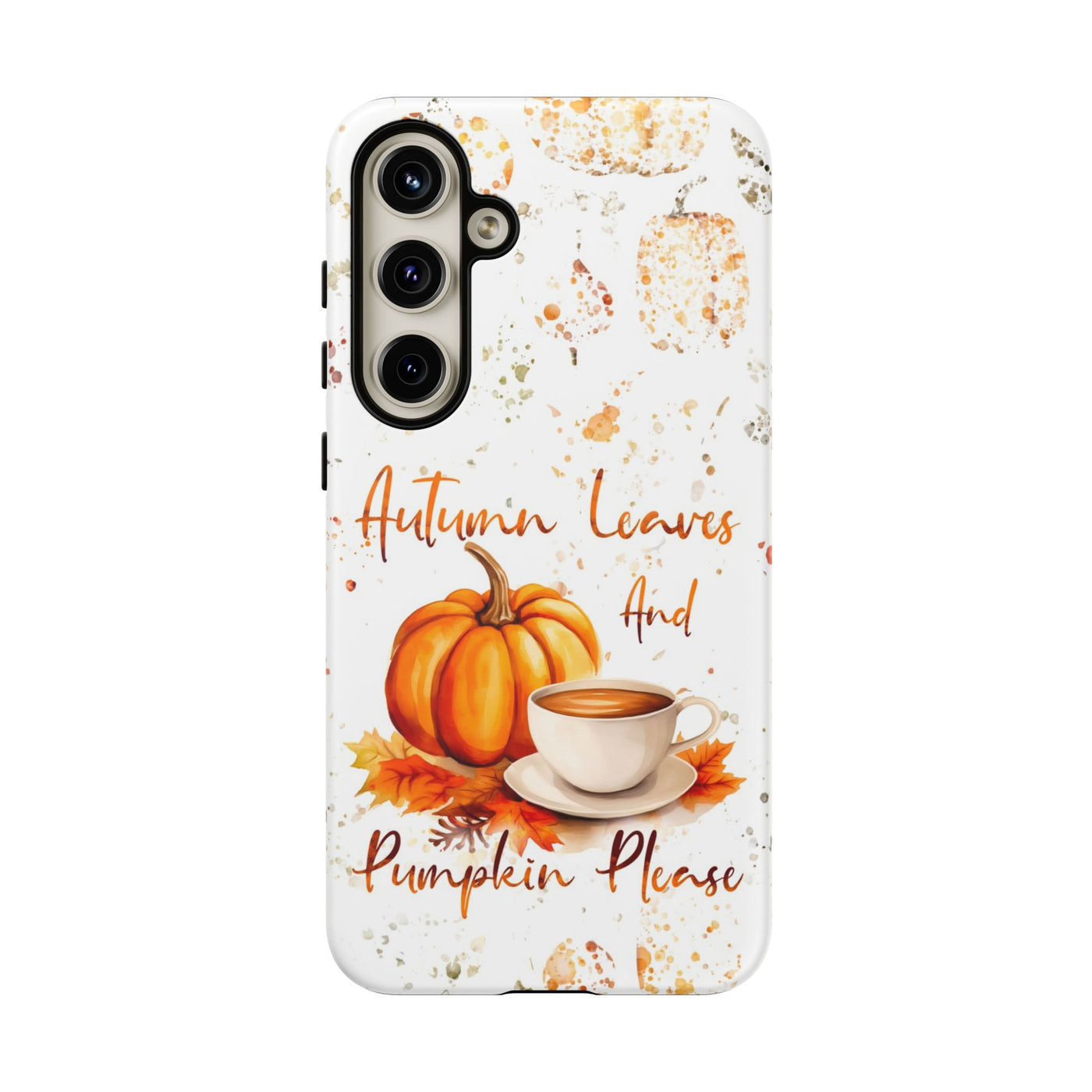 Impact Resistant, Fall Leaves Pumpkin Pie, Cute Phone Cases for Samsung S24, S23, S22, S21, IPhone 15 pro Iphone 14 pro Iphone 13 IPhone 12 Iphone 11