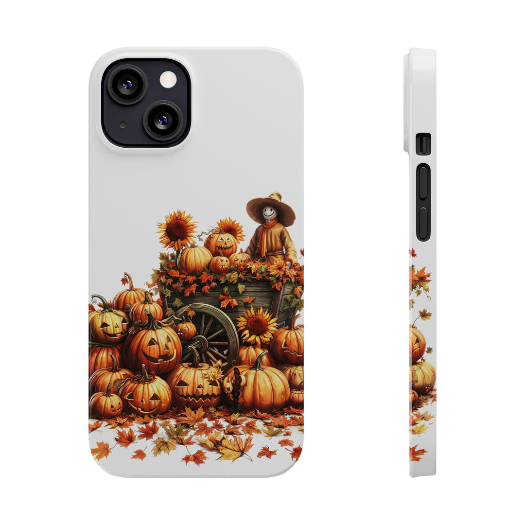 Slim Fall Leaves Scarecrow Slim Cute Phone Cases for Iphone | iPhone 15 Case | iPhone 15 Pro Max Case, Iphone 14, Iphone 14 Pro Max, Iphone 13 - Studio40ParkLane