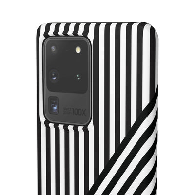 Aesthetic Black White Stripes Cute Phone Case Sleek Snap - For iPhone 17 Pro Max iPhone 16 Pro iPhone 15 Iphone 14 Plus 13 Pro 12 11 10 Gift - Studio40ParkLane