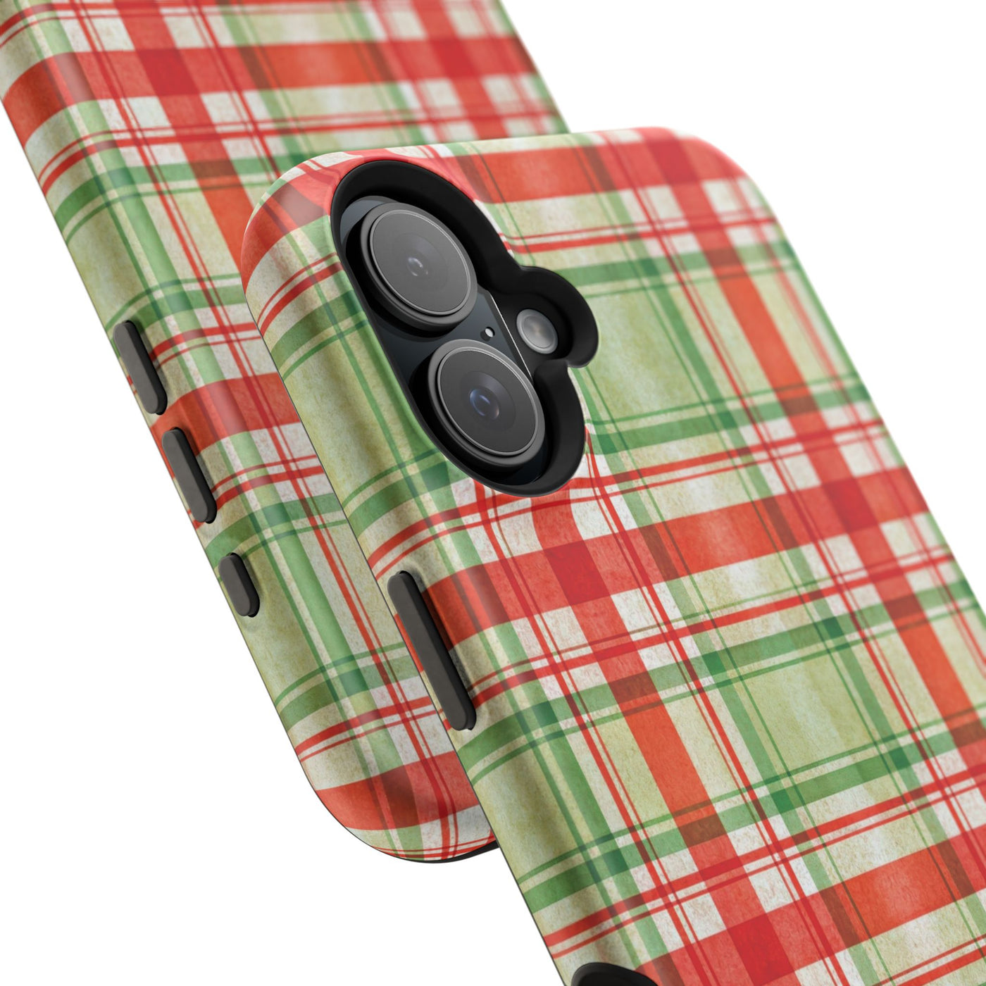 Aesthetic Tough Magsafe Red Green Checkered Phone Case - For iPhone 17 Pro Max iPhone 16 Pro iPhone 15 Iphone 14 Plus 13 Pro 12 11 10 - Studio40ParkLane