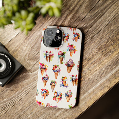 Summer Ice Cream Slim Cute Phone Cases for Iphone  | iPhone 15 Case | iPhone 15 Pro Max Case, Iphone 14, Iphone 14 Pro Max, Iphone 13