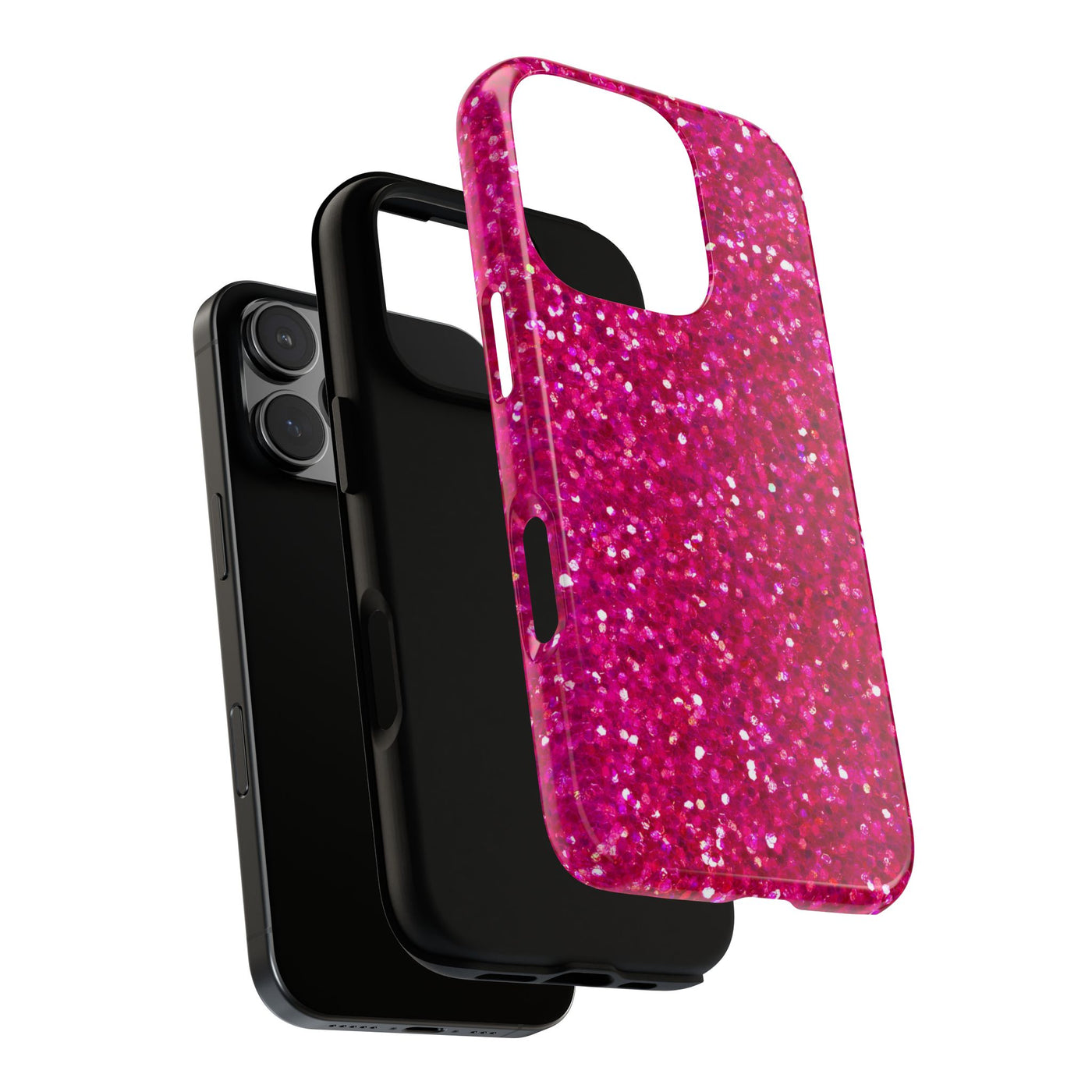 Pink Glitter Cute Phone Case, for IPhone 16 pro Max | Iphone 15, Iphone 14, IPhone 13 Case, 11 8 7, Samsung Galaxy S24, S23, S22, S21, 2 Layer Protection