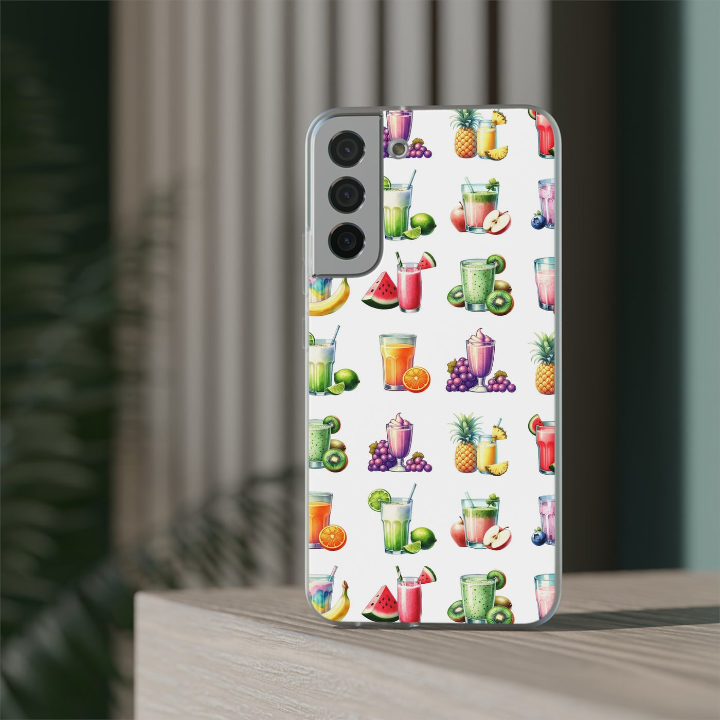 Cute Flexi Phone Cases, For Iphones and Samsung Galaxy Phones, Tropical Summer Fruit Cocktails, Galaxy S23 Phone Case, Samsung S22 Case, Samsung S21, Iphone 15, Iphone 14, Iphone 13