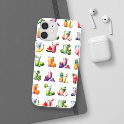 Cute Flexi Phone Cases, For Iphones and Samsung Galaxy Phones, Tropical Summer Fruit Cocktails, Galaxy S23 Phone Case, Samsung S22 Case, Samsung S21, Iphone 15, Iphone 14, Iphone 13