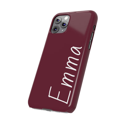 Personalized Initial Name Custom Slim Phone Cases for Iphone 16 Pro Max | iPhone 15 Case | iPhone 15 Pro Max Case, Iphone 14, 13, 12, 11, 10, 8, 7 - Studio40ParkLane