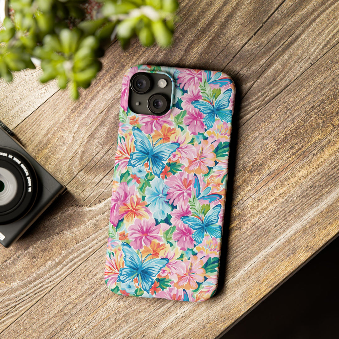 Slim Butterflies Flowers Gift for Her Cute Phone Cases for Iphone 16 Pro Max | iPhone 15 Case | iPhone 15 Pro Max Case, Iphone 14, 13, 12, 11, 10, 8, 7 - Studio40ParkLane