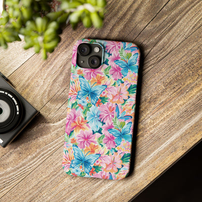 Slim Butterflies Flowers Gift for Her Cute Phone Cases for Iphone 16 Pro Max | iPhone 15 Case | iPhone 15 Pro Max Case, Iphone 14, 13, 12, 11, 10, 8, 7