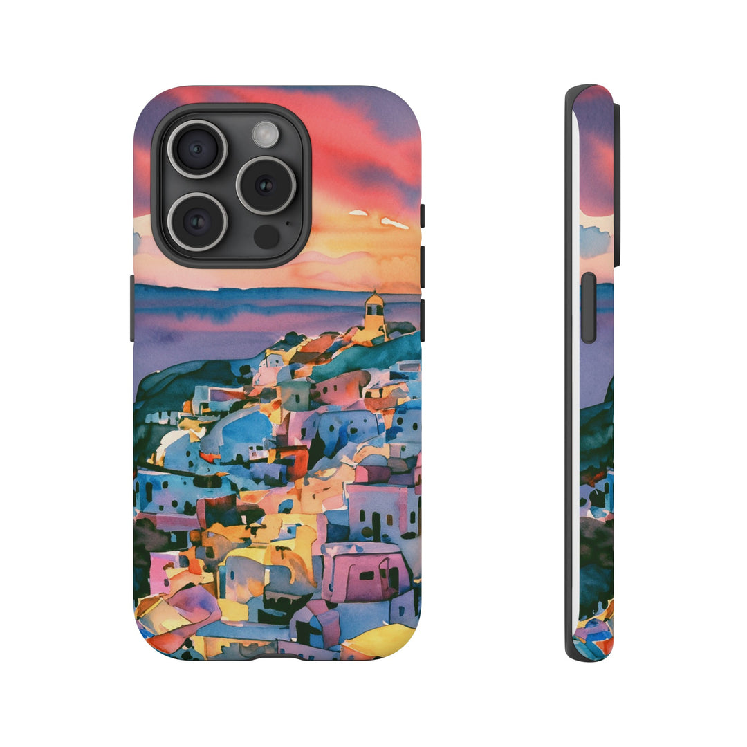 Impact Resistant, Greek Sunset, Cute Phone Cases for Samsung S24, S23, S22, S21, IPhone 15 pro Iphone 14 pro Iphone 13 IPhone 12 Iphone 11 - Studio40ParkLane