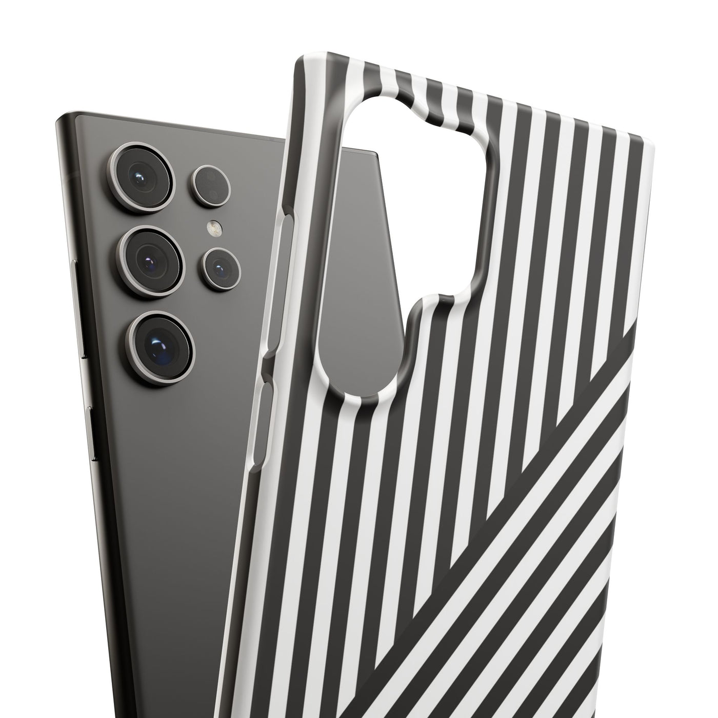 Aesthetic Black White Stripes Cute Phone Case Sleek Snap - For iPhone 17 Pro Max iPhone 16 Pro iPhone 15 Iphone 14 Plus 13 Pro 12 11 10 Gift - Studio40ParkLane