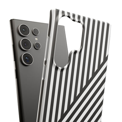 Aesthetic Black White Stripes Cute Phone Case Sleek Snap - For iPhone 17 Pro Max iPhone 16 Pro iPhone 15 Iphone 14 Plus 13 Pro 12 11 10 Gift - Studio40ParkLane
