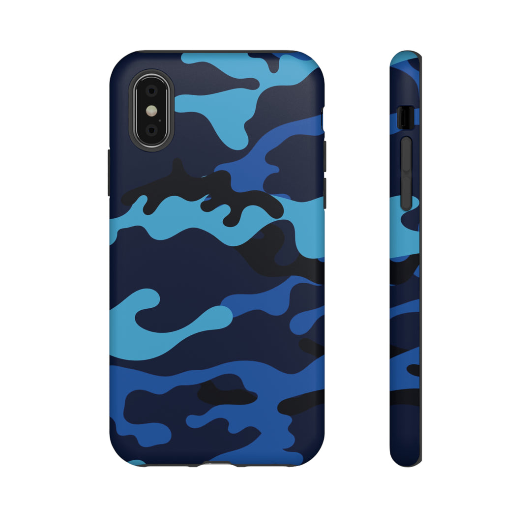Cool Phone Case | Blue Camouflage, For iPhone 15 Case | iPhone 15 Pro Case, Iphone 14 Case, Iphone 14 Pro Max Case, Protective Iphone Case - Studio40ParkLane