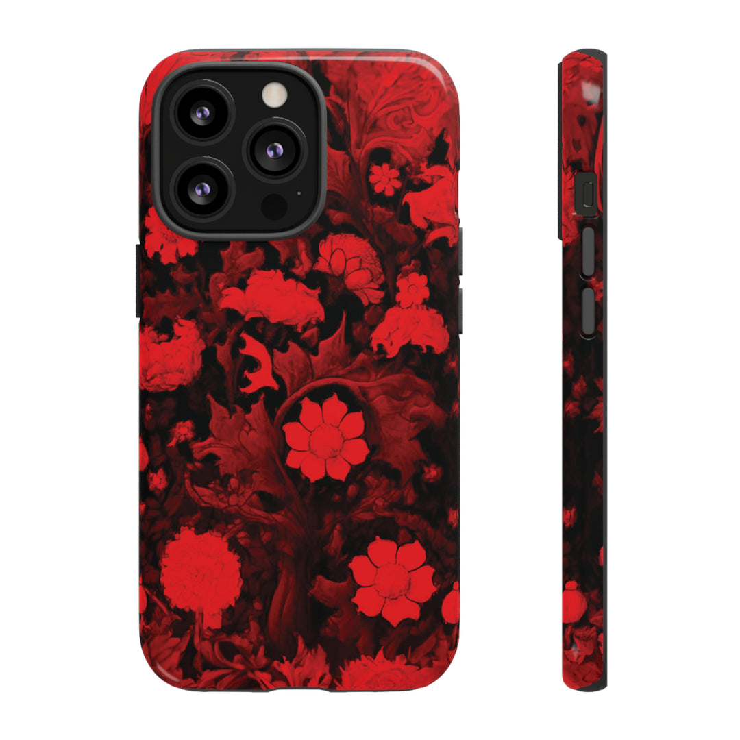 Cool Phone Case | Red Flowers, For iPhone 15 Case | iPhone 15 Pro Case, Iphone 14 Case, Iphone 14 Pro Max Case, Protective Iphone Case - Studio40ParkLane