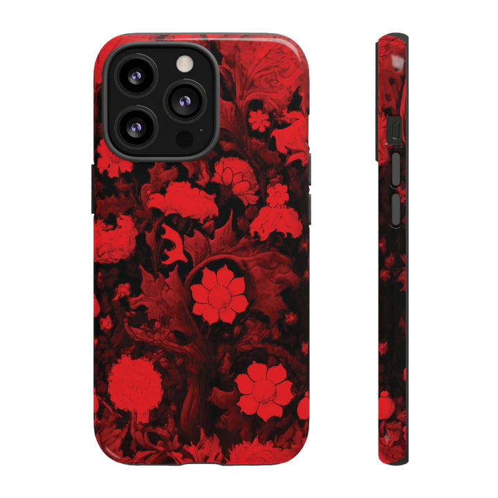Cool Phone Case | Red Flowers, For iPhone 15 Case | iPhone 15 Pro Case, Iphone 14 Case, Iphone 14 Pro Max Case, Protective Iphone Case - Studio40ParkLane