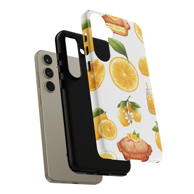 Impact Resistant, Lemon Fruit Pie, Cute Phone Cases for Samsung S24, S23, S22, S21, IPhone 15 pro Iphone 14 pro Iphone 13 IPhone 12 Iphone 11