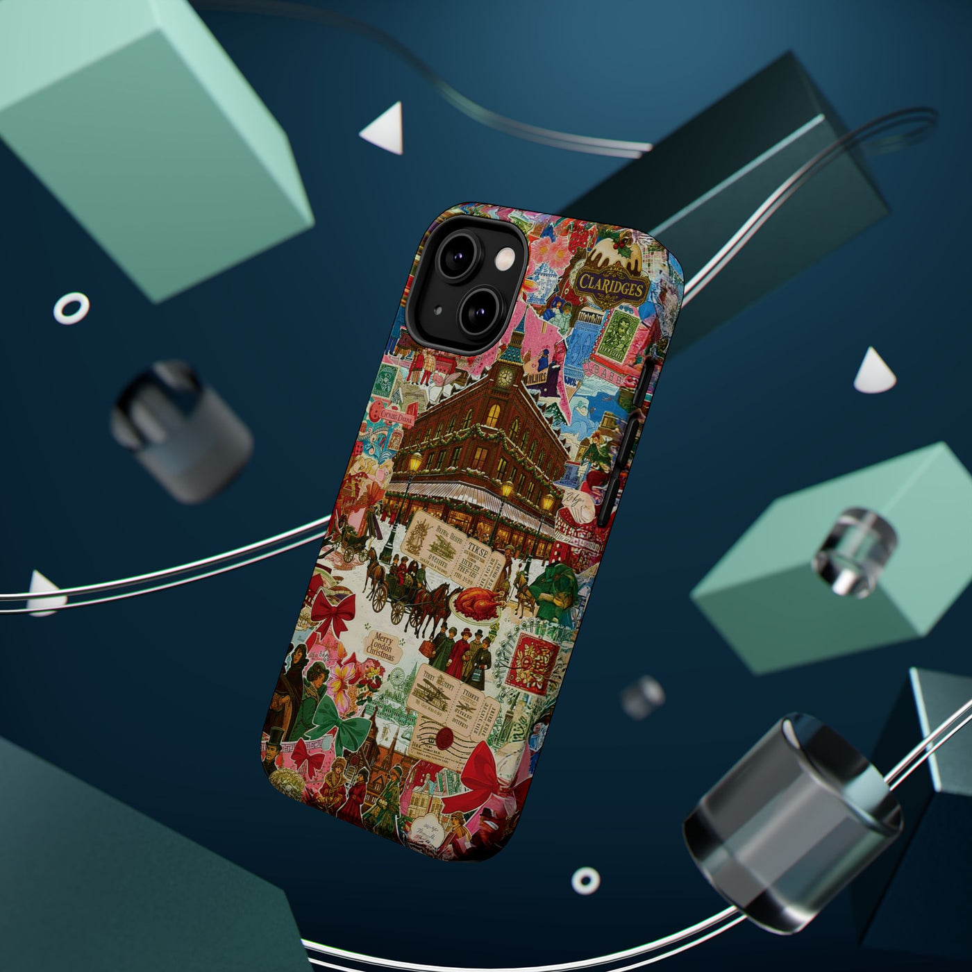 Aesthetic Tough Magsafe London Coquette Collage Phone Case - For iPhone 17 Pro Max iPhone 16 Pro iPhone 15 Iphone 14 Plus 13 Pro 12 11 10 - Studio40ParkLane