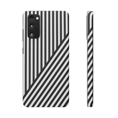 Aesthetic Black White Stripes Cute Phone Case Sleek Snap - For iPhone 17 Pro Max iPhone 16 Pro iPhone 15 Iphone 14 Plus 13 Pro 12 11 10 Gift - Studio40ParkLane