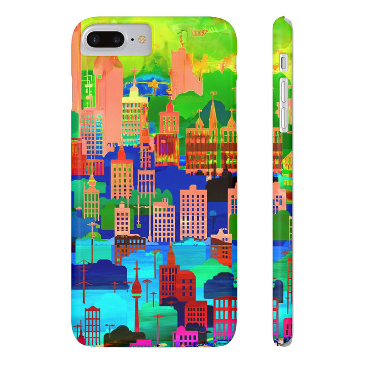 Slim Cute Phone Cases for Iphone - | iPhone 15 Case | iPhone 15 Pro Max Case, Iphone 14 Case, Iphone 14 Pro Max, Iphone 13, Summer City Skyline - Studio40ParkLane
