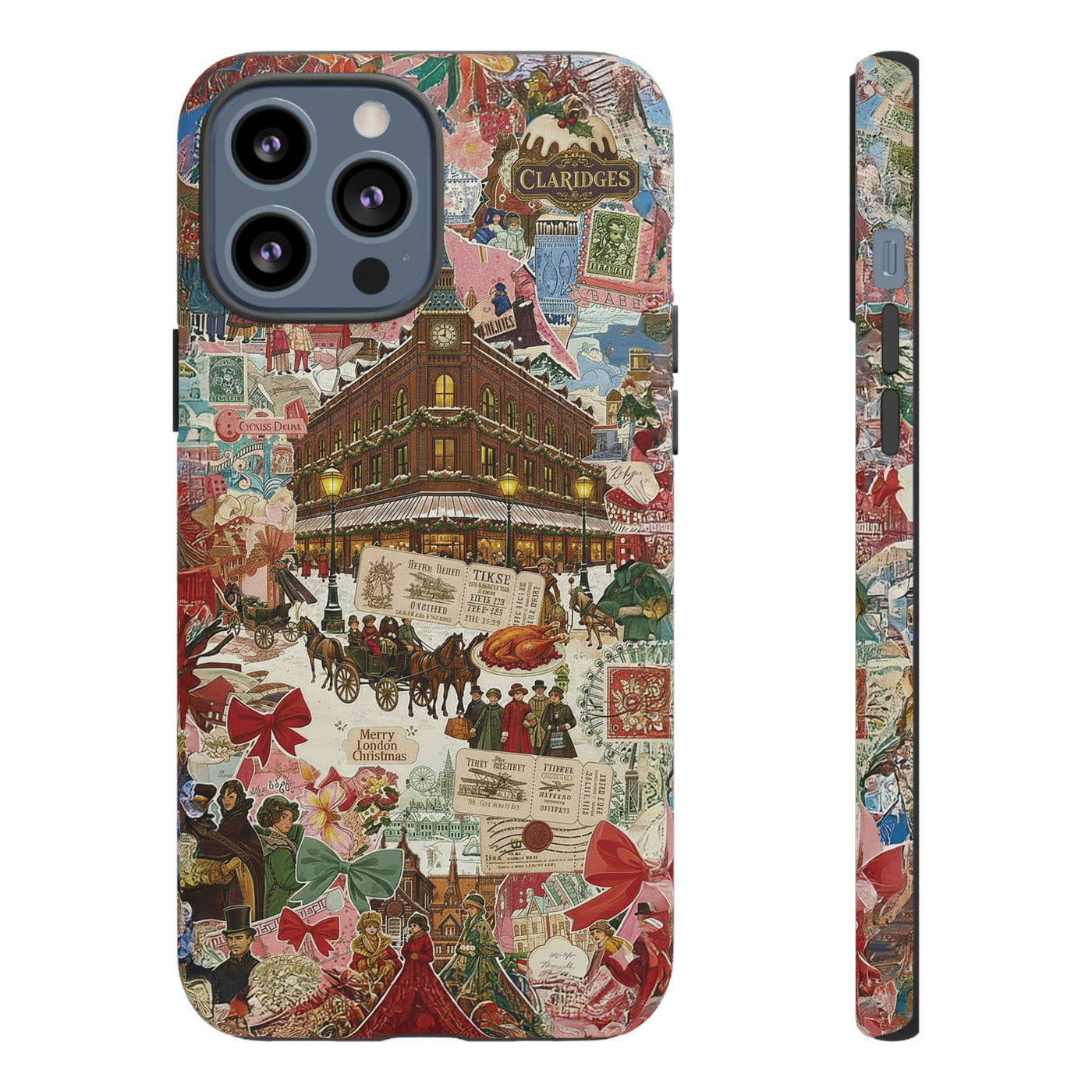 Aesthetic Tough London Coquette Collage Premium Phone Case - For iPhone 17 Pro Max iPhone 16 Pro iPhone 15 Iphone 14 Plus 13 Pro 12 11 10 XR - Studio40ParkLane