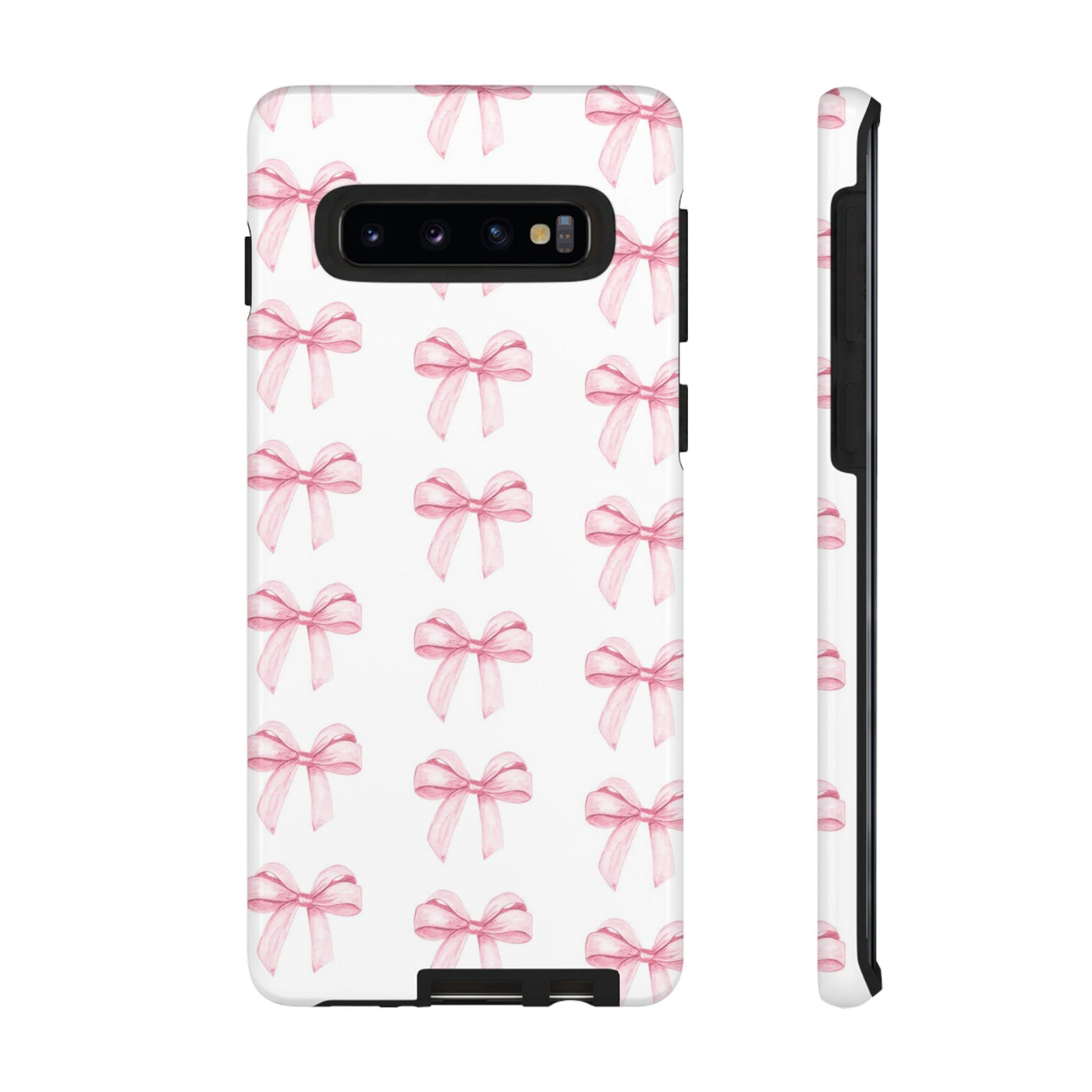 Pink Bows Cute Phone Case, for IPhone 16 Pro Max | Iphone 15, Iphone 14, IPhone 13 Case, 11 8 7, Samsung Galaxy S24, S23, S22, S21, 2 Layer Protection