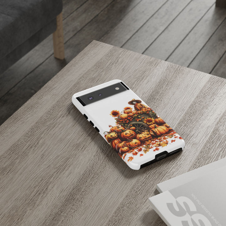 Impact Resistant, Fall Leaves Scarecrow, Cute Phone Cases for Samsung S24, S23, S22, S21, IPhone 15 pro Iphone 14 pro Iphone 13 IPhone 12 Iphone 11 - Studio40ParkLane