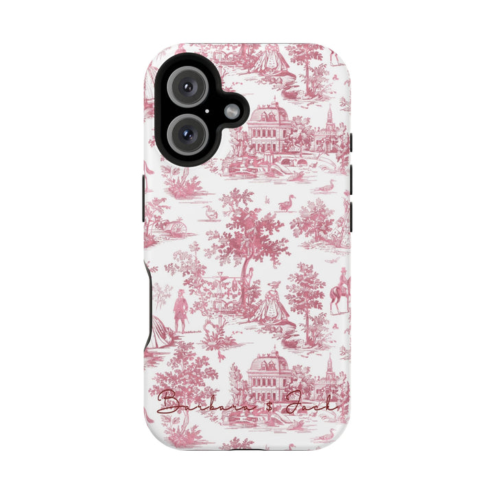 Magsafe French Toile Personalized Initial Custom Gift Cute Phone Cases for Iphone 16 Pro Max | iPhone 15, Pro Max Case, Iphone 14, 13, 12, 11, 10 - Studio40ParkLane