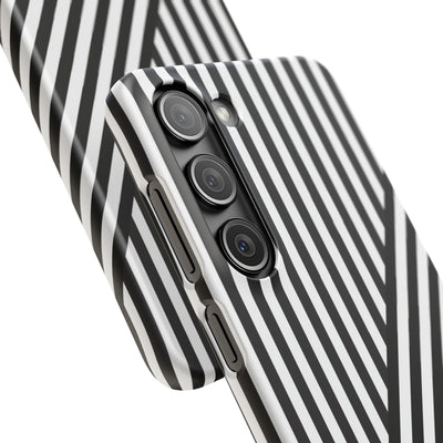 Aesthetic Black White Stripes Cute Phone Case Sleek Snap - For iPhone 17 Pro Max iPhone 16 Pro iPhone 15 Iphone 14 Plus 13 Pro 12 11 10 Gift - Studio40ParkLane