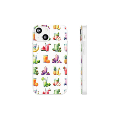 Cute Flexi Phone Cases, For Iphones and Samsung Galaxy Phones, Tropical Summer Fruit Cocktails, Galaxy S23 Phone Case, Samsung S22 Case, Samsung S21, Iphone 15, Iphone 14, Iphone 13