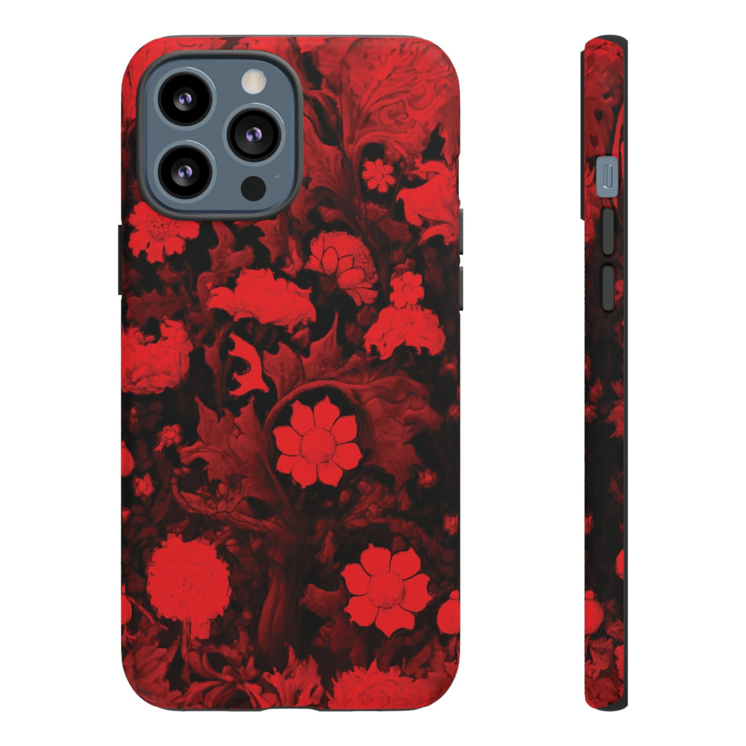 Cool Phone Case | Red Flowers, For iPhone 15 Case | iPhone 15 Pro Case, Iphone 14 Case, Iphone 14 Pro Max Case, Protective Iphone Case - Studio40ParkLane