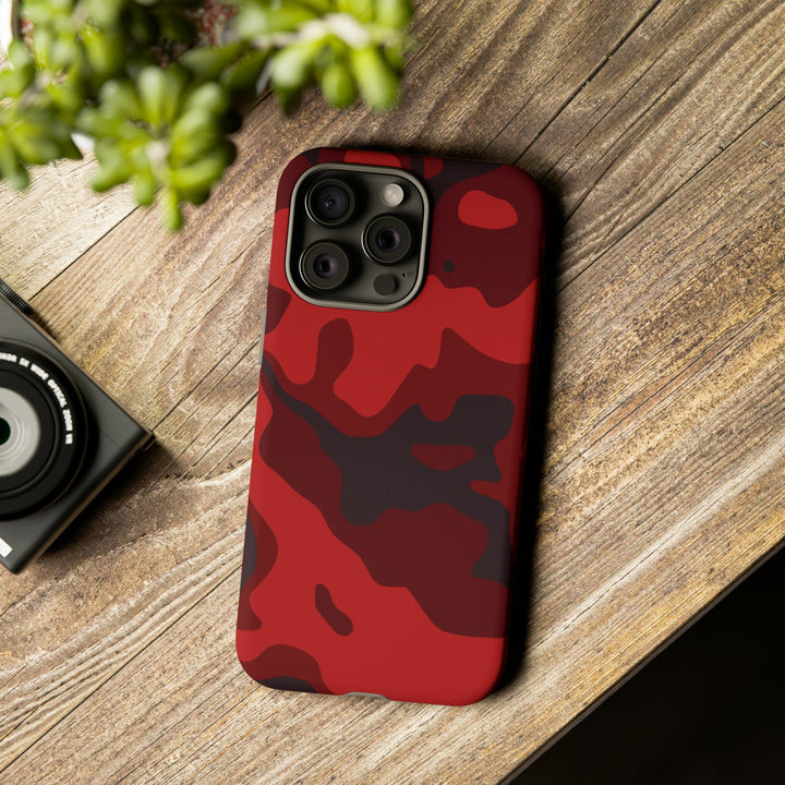 Cool Phone Case | Red Camouflage, For iPhone 15 Case | iPhone 15 Pro Case, Iphone 14 Case, Iphone 14 Pro Max Case, Protective Iphone Case - Studio40ParkLane