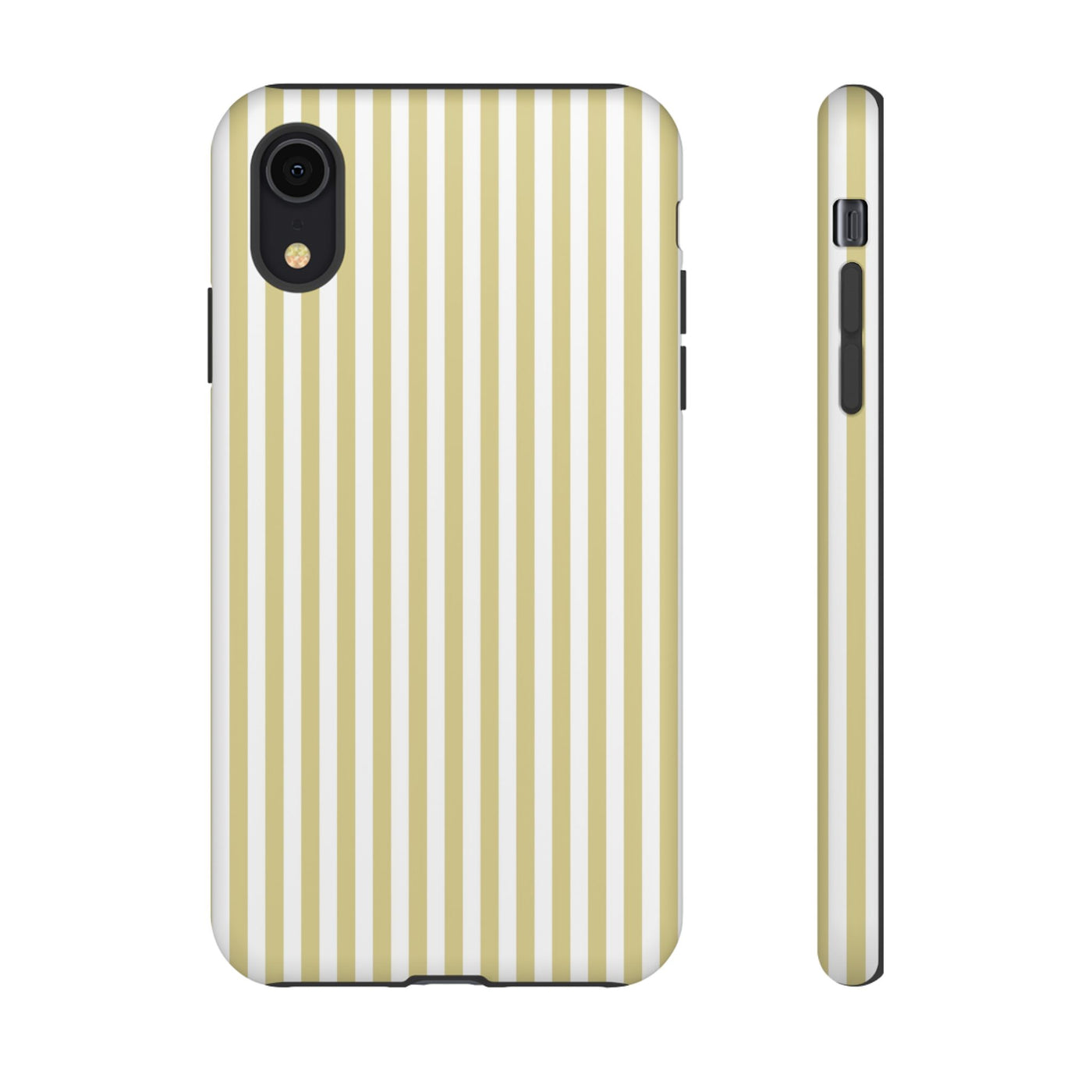 Tough Premium Soft Yellow Stripes Phone Case Gift for Her - For Apple iPhone 16 Pro Max 16e iPhone 15 Pro iPhone Iphone 14 Plus 13 Pro 12 SE XR - Studio40ParkLane