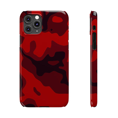 Slim Cute iPhone Cases - | iPhone 15 Case | iPhone 15 Pro Max Case, Iphone 14 Case, Iphone 14 Pro Max, Iphone 13, Red Camo Camouflage