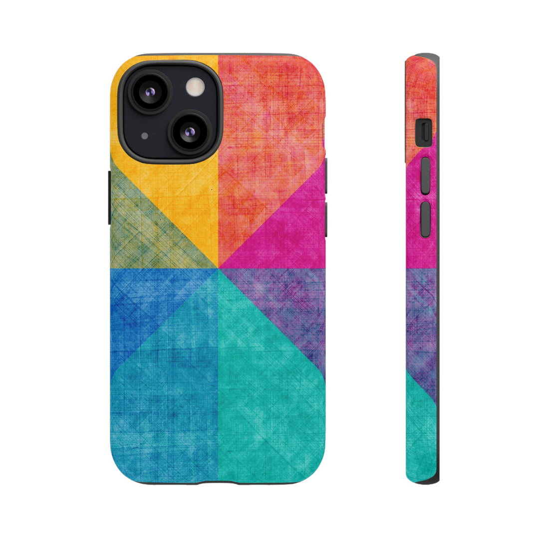 Impact Resistant, Colored Shapes, Cute Phone Cases for Samsung S24, S23, S22, S21, IPhone 15 pro Iphone 14 pro Iphone 13 IPhone 12 Iphone 11 - Studio40ParkLane