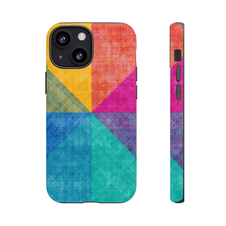 Impact Resistant, Colored Shapes, Cute Phone Cases for Samsung S24, S23, S22, S21, IPhone 15 pro Iphone 14 pro Iphone 13 IPhone 12 Iphone 11 - Studio40ParkLane