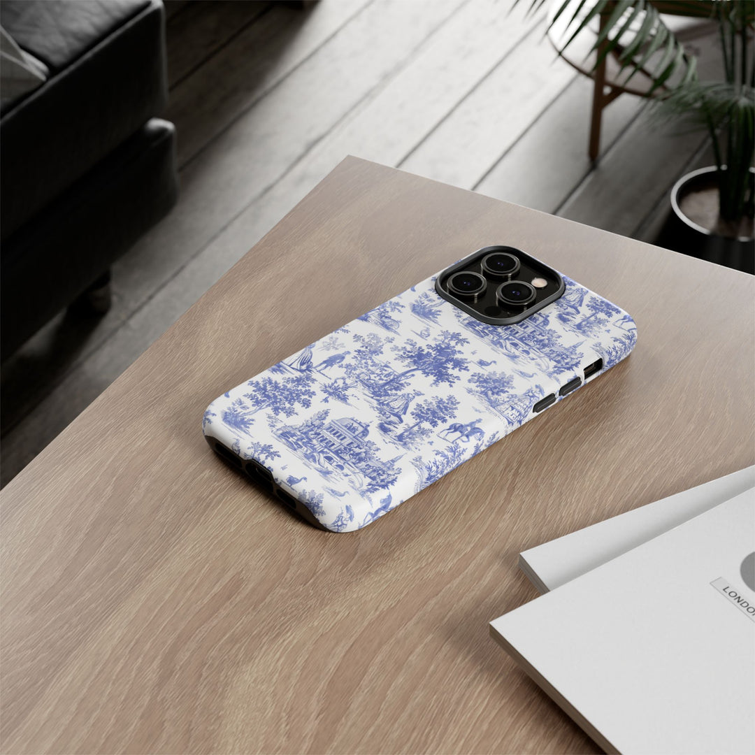 French Toile Premium Tough Phone Case, Timeless Cute Phone Case for Samsung Galaxy S25 S24 S23 Ultra &amp; iPhone 16 15 Pro Max - Studio40ParkLane