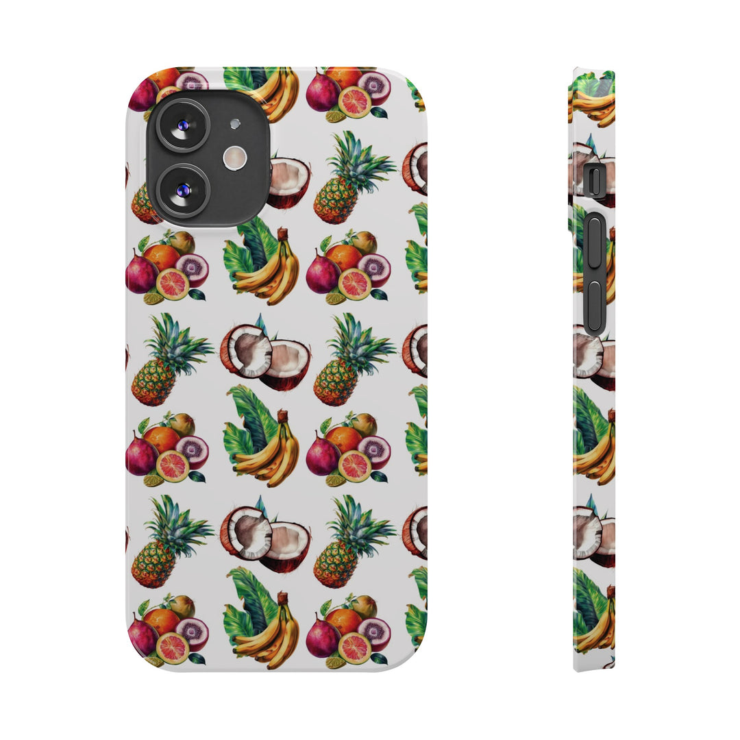 Slim Cute Phone Cases for Iphone - | iPhone 15 Case | iPhone 15 Pro Max Case, Iphone 14 Case, Iphone 14 Pro Max, Iphone 13, Tropical Summer Fruit - Studio40ParkLane