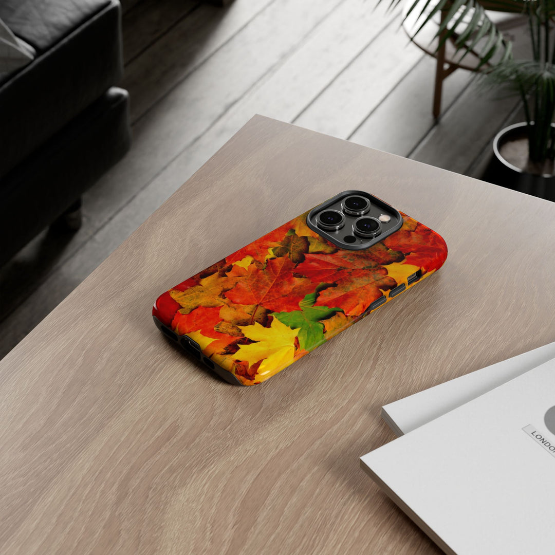 Fall Leaves Impact Resistant, Cute Phone Cases for Samsung S24, S23, S22, S21, IPhone 15 pro Iphone 14 pro Iphone 13 IPhone 12 Iphone 11 - Studio40ParkLane
