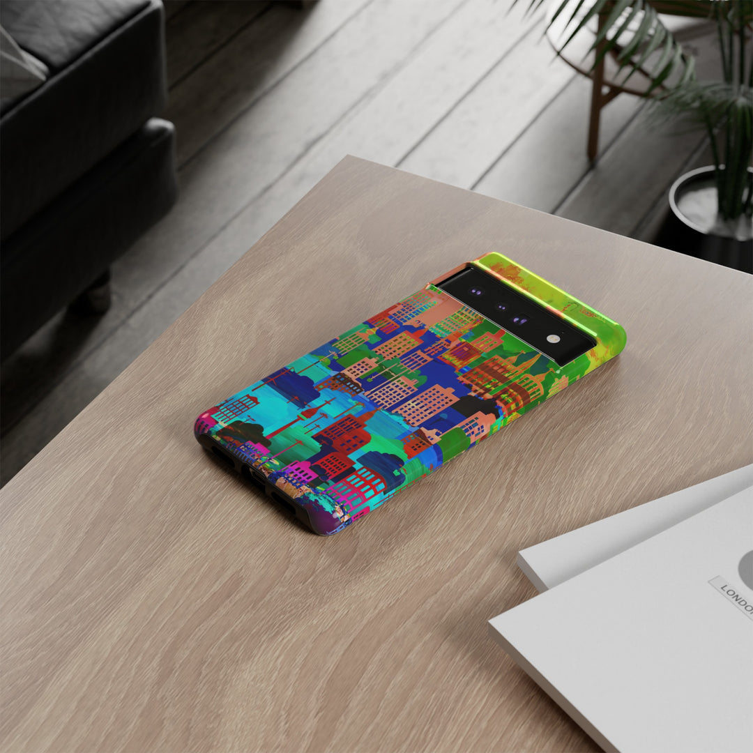 Cute Samsung Case | Cool Iphone Case | Summer City Skyline, Samsung S24, S23, S22, S21, IPhone 15 Case | Iphone 14 Case, Iphone 13 Case - Studio40ParkLane