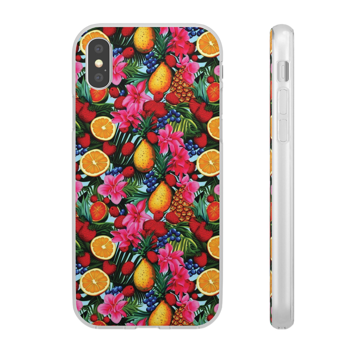 Cute Flexi Phone Cases, For Iphones and Samsung Galaxy Phones, Summer Mixed Fruit, Galaxy S23 Phone Case, Samsung S22 Case, Samsung S21, Iphone 15, Iphone 14, Iphone 13