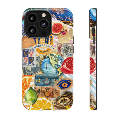 Cute European Summer Collage Phone Case, for IPhone 16 Case | Iphone 15, Iphone 14, IPhone 13 Case, 11 8 7, Samsung Galaxy S24, S23, S22, S21 Extra Protective